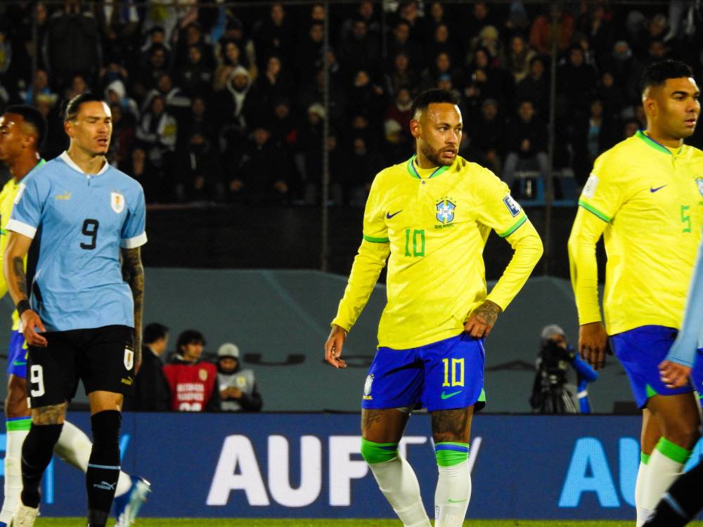 Neymar jogando pelo Brasil durante as Eliminatórias da Copa do Mundo